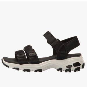 Skechers Fresh Catch Athletic Platform Sport Hiking Sandals black & white sz 10